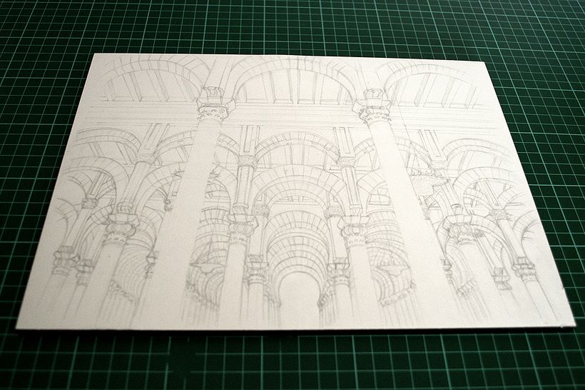 Acuarela: Mezquita de Córdoba 2