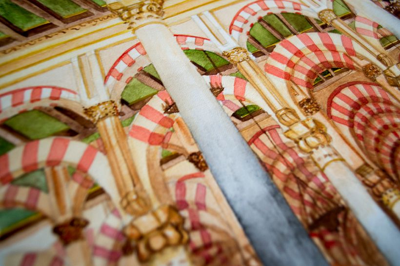 Acuarela: Mezquita de Córdoba 10