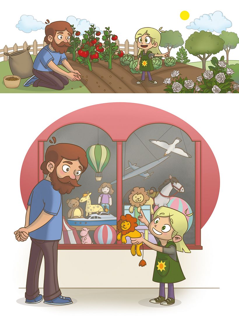 Savia - Ciencias de la naturaleza - Ilustración tradicional