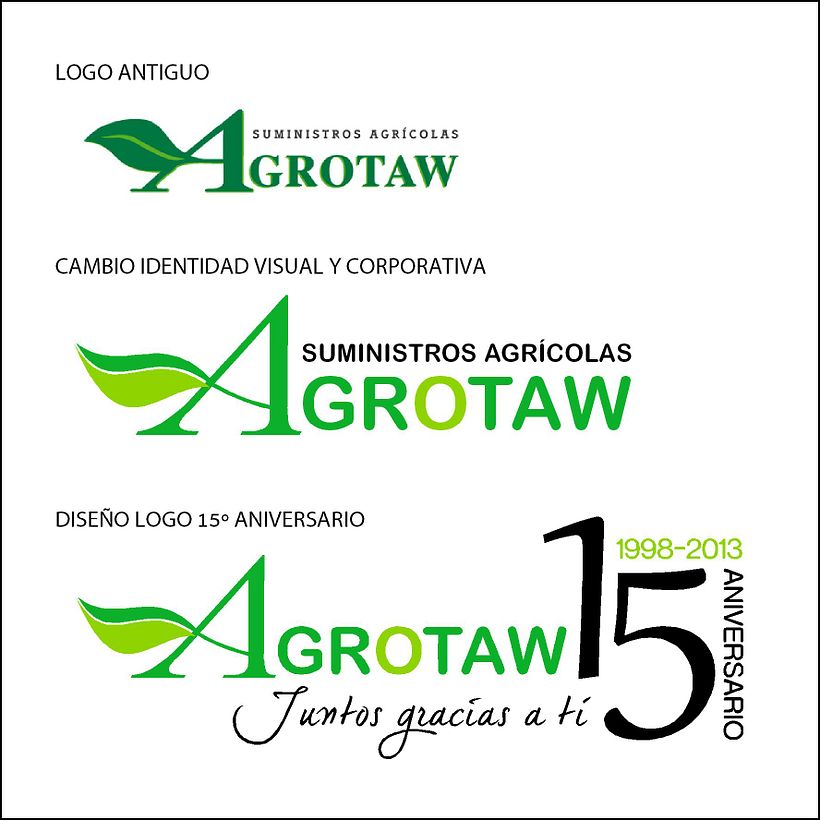 AGROTAW. Cambio Imagen Corporativa + Logo 15 Aniversario 0