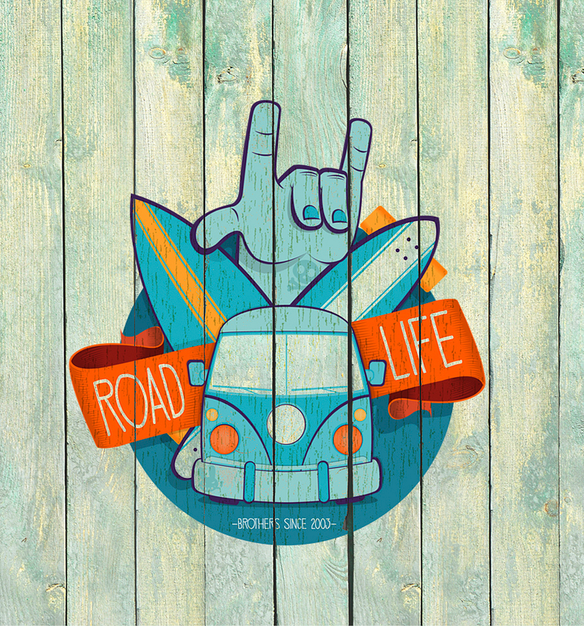 Road Life - Ilustrasi tradisional