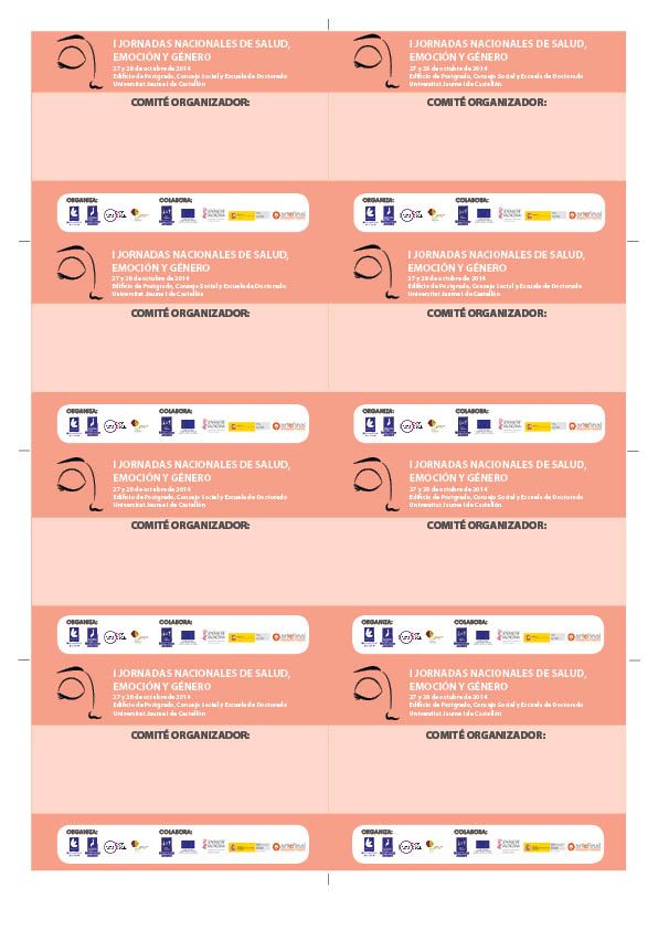 Cartelería Jornadas de Salud, Emociones y Género 2