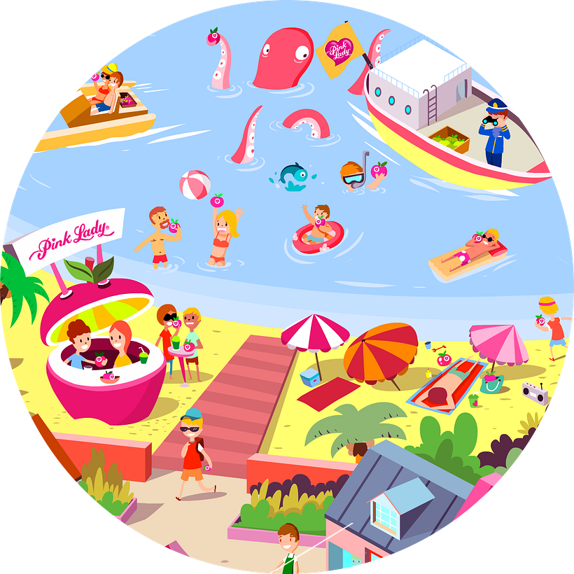 Ilustraciones para Juego en Facebook. Pink Lady. 6