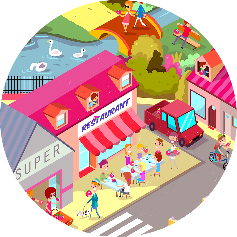 Ilustraciones para Juego en Facebook. Pink Lady. 7