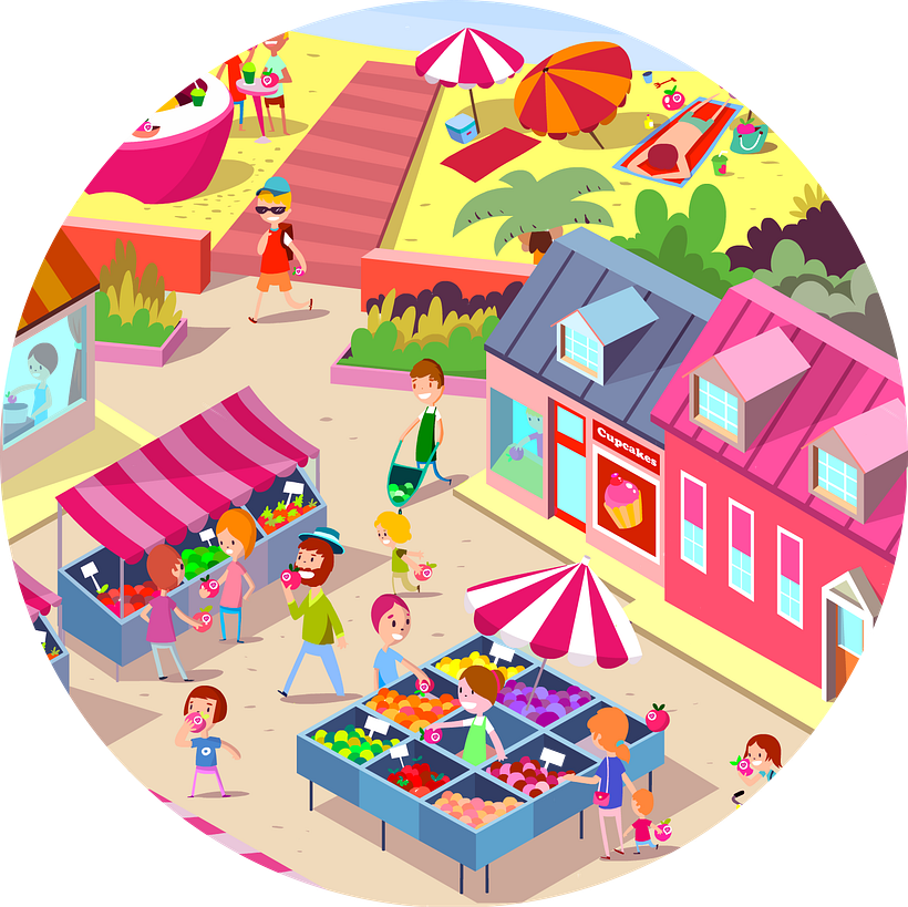 Ilustraciones para Juego en Facebook. Pink Lady. 9