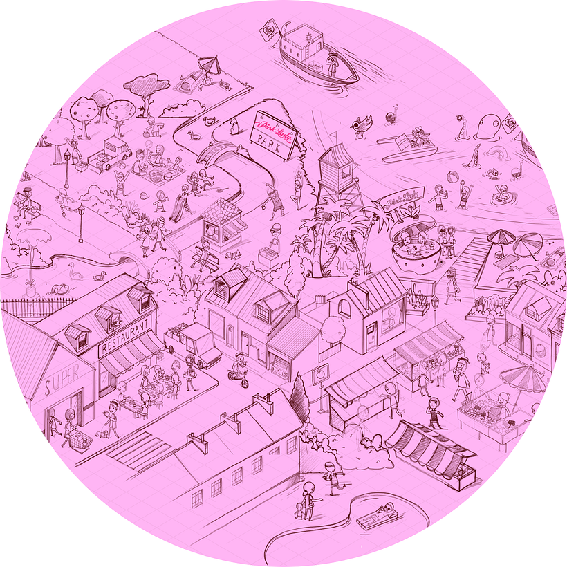 Ilustraciones para Juego en Facebook. Pink Lady. 10
