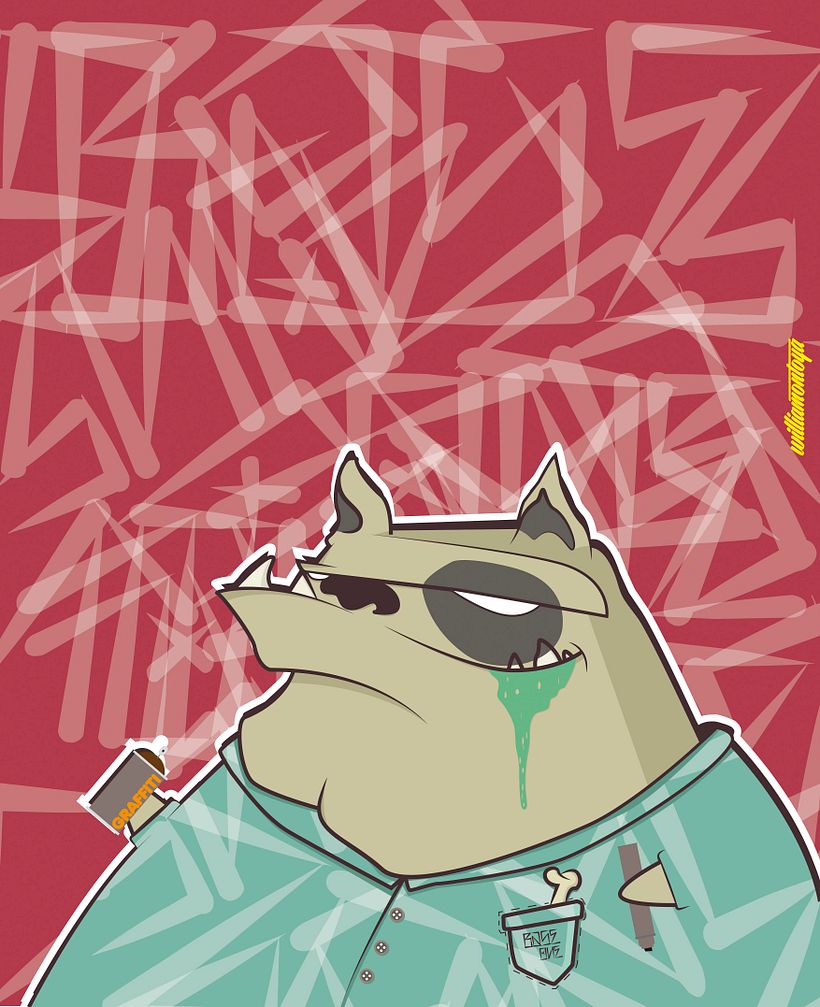 DOG - Tradycyjna ilustracja