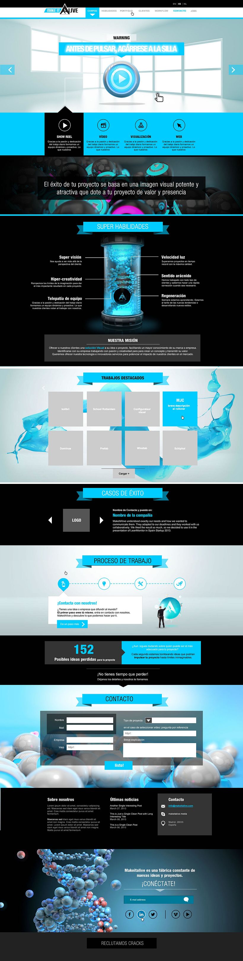 MakeitAlive - Web design & concept 1