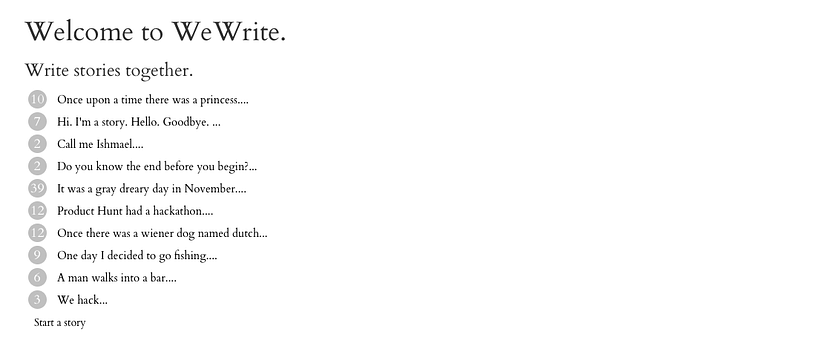 We Write 1