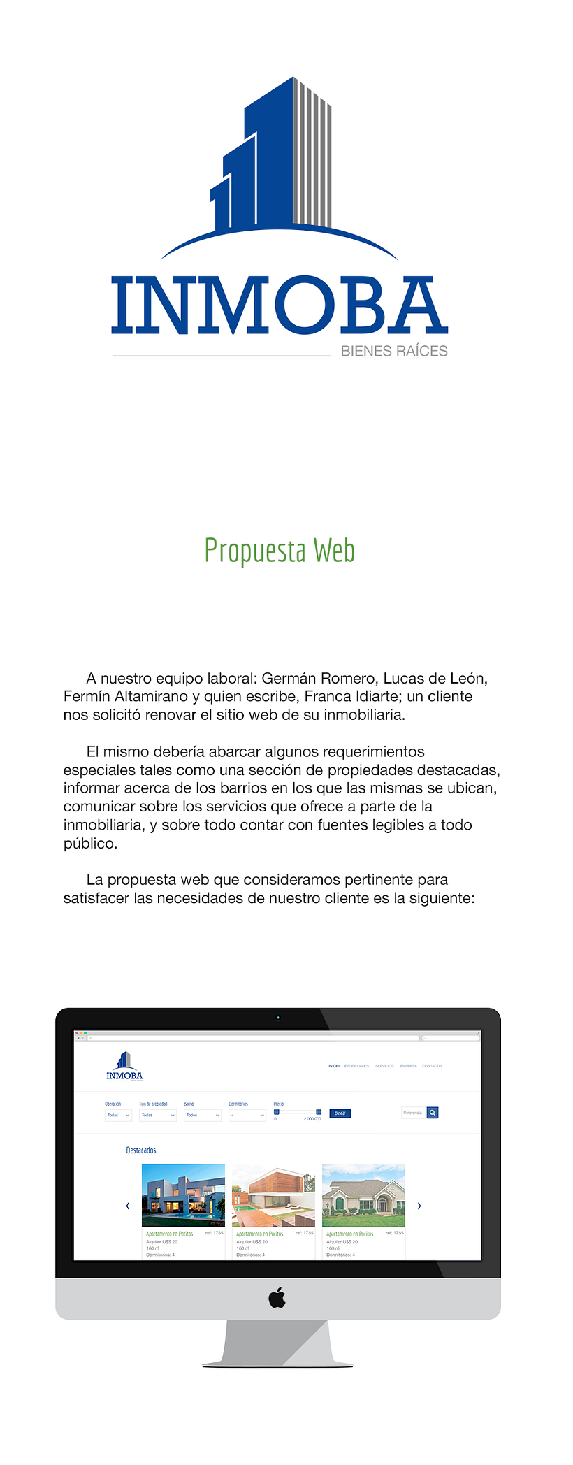 INMOBA - Propuesta web - Design