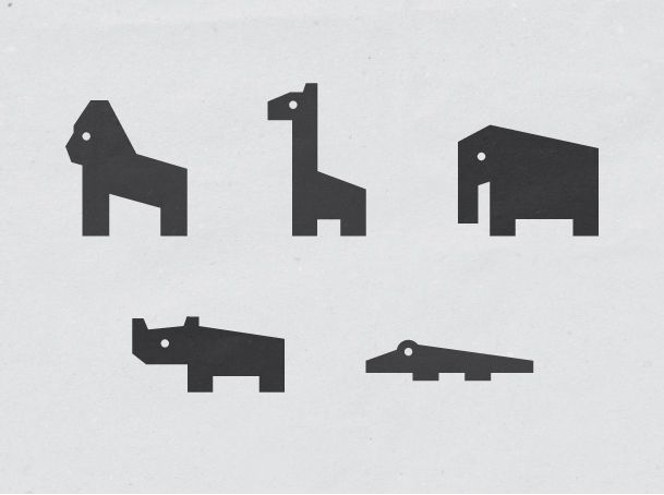 Jungle stamps set 0