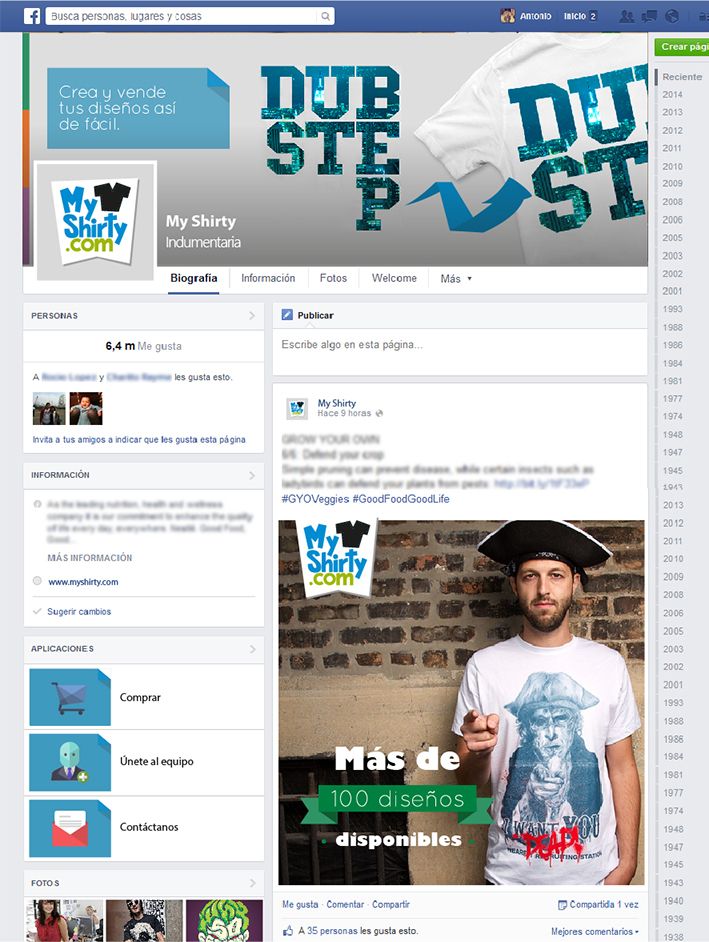 Lanzamiento web y Facebook | MyShirty.com 6