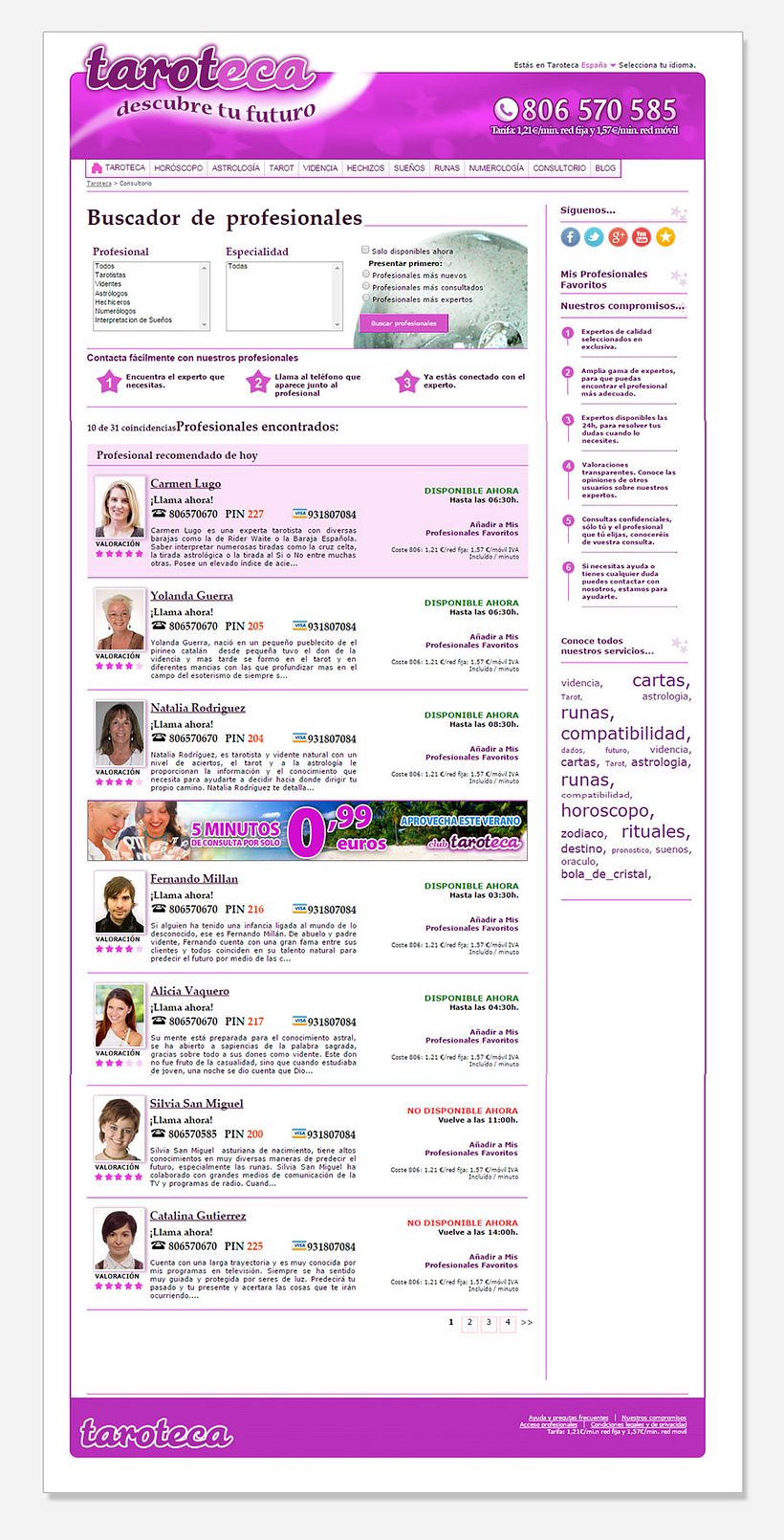 Front-end Taroteca 2