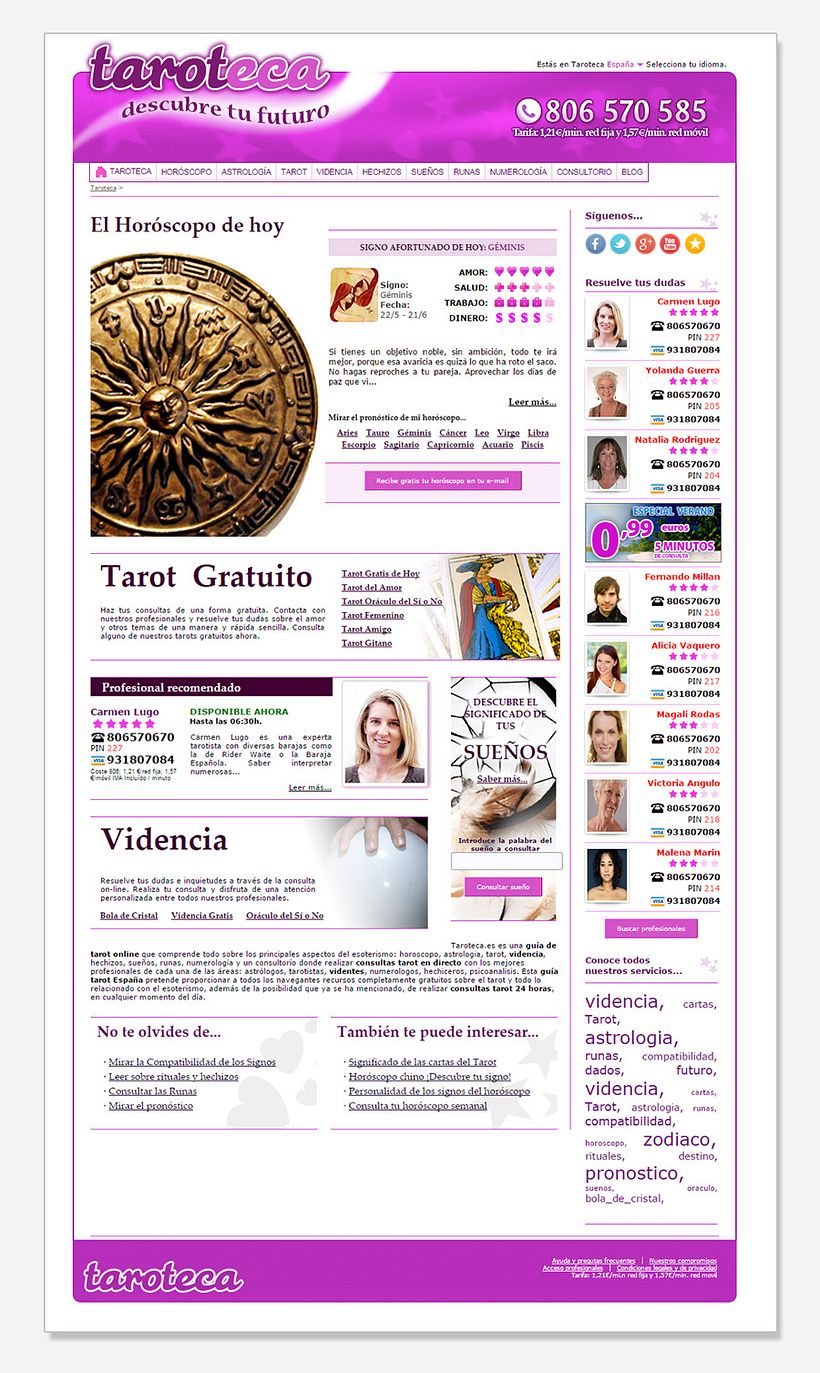 Front-end Taroteca 1