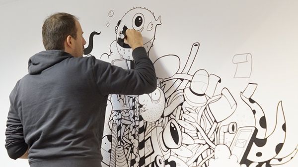 Mural en las oficinas de Fugu 2