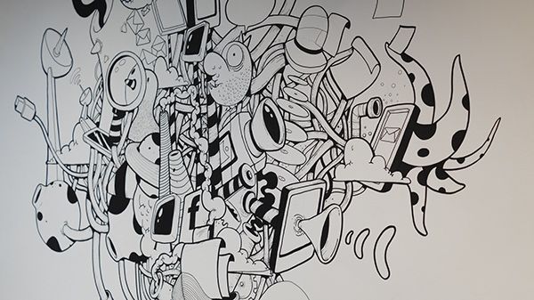 Mural en las oficinas de Fugu 4