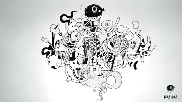 Mural en las oficinas de Fugu 16