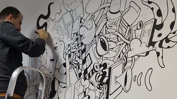 Mural en las oficinas de Fugu 6