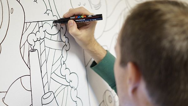 Mural en las oficinas de Fugu 8