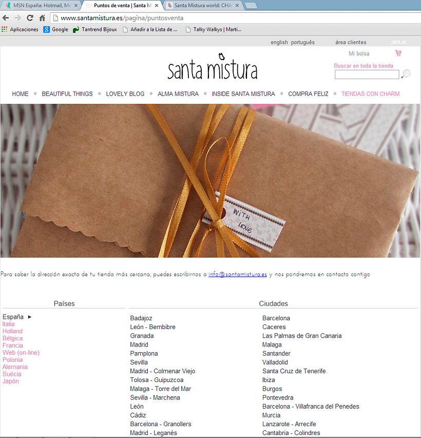 Web Design for Santa Mistura 5