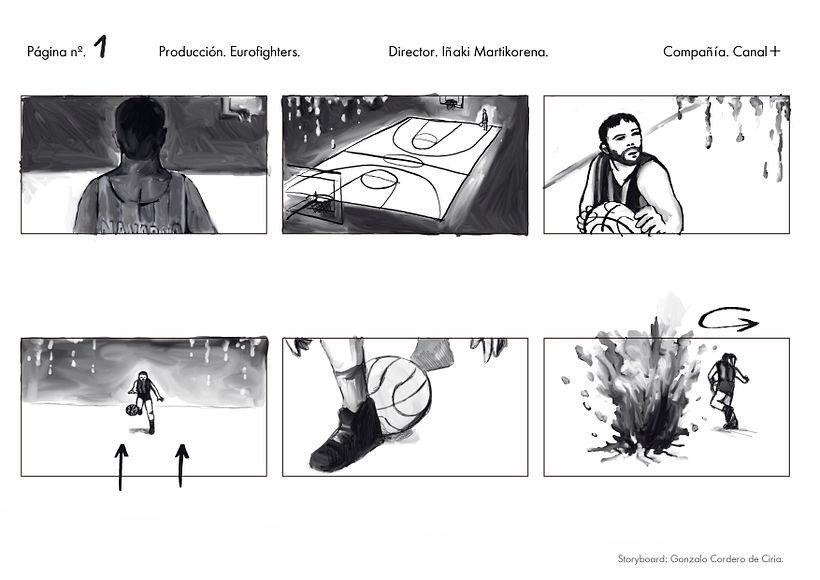 Storyboard Promo Euroliga Canal+. Eurofighters 2014/15 1