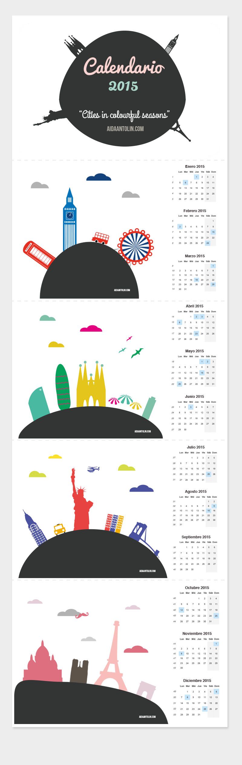 Cities in colourful seasons - Design 