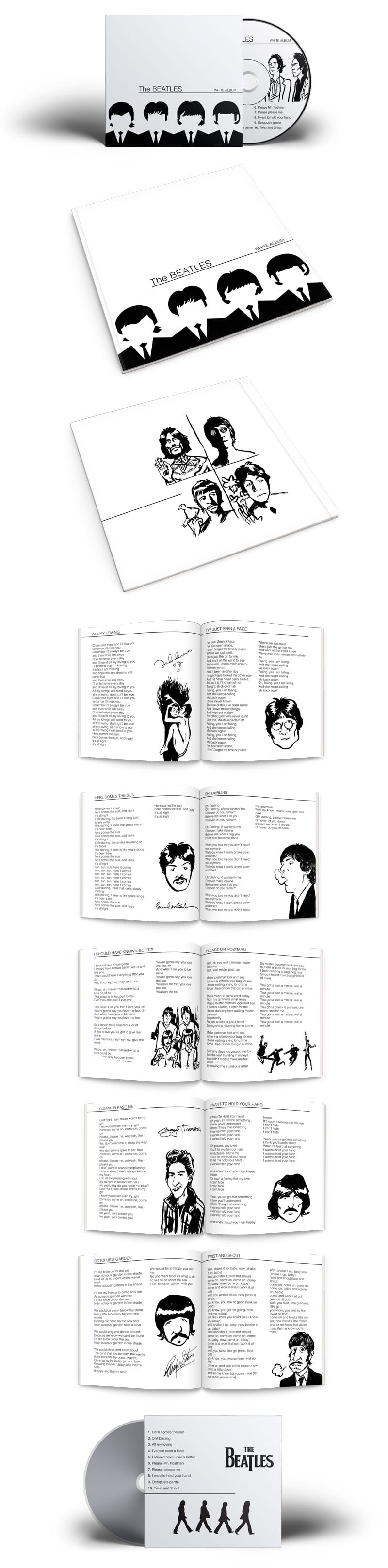 Maquetación cd Beatles 0