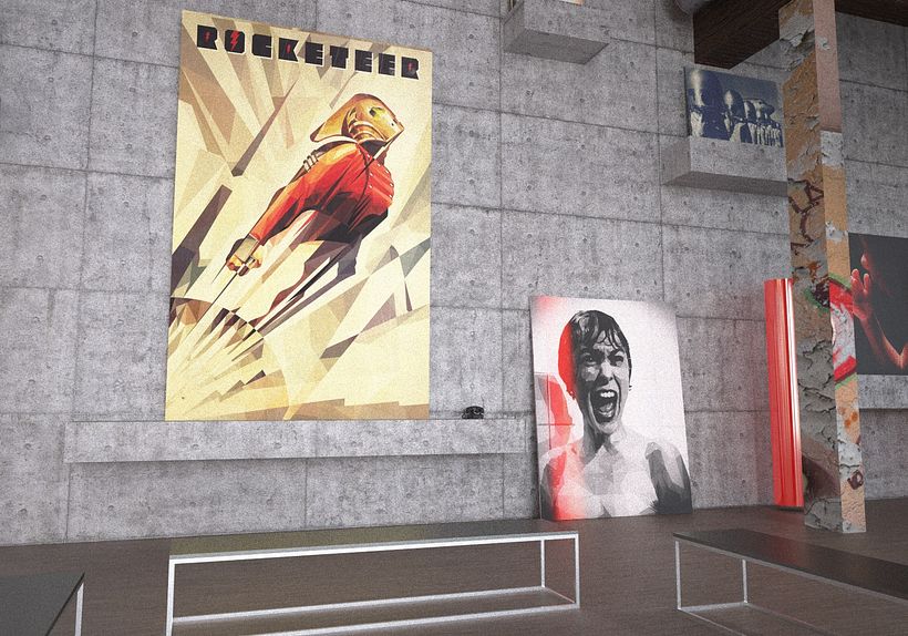Geometric Exposition Gallery 3D Scene 5