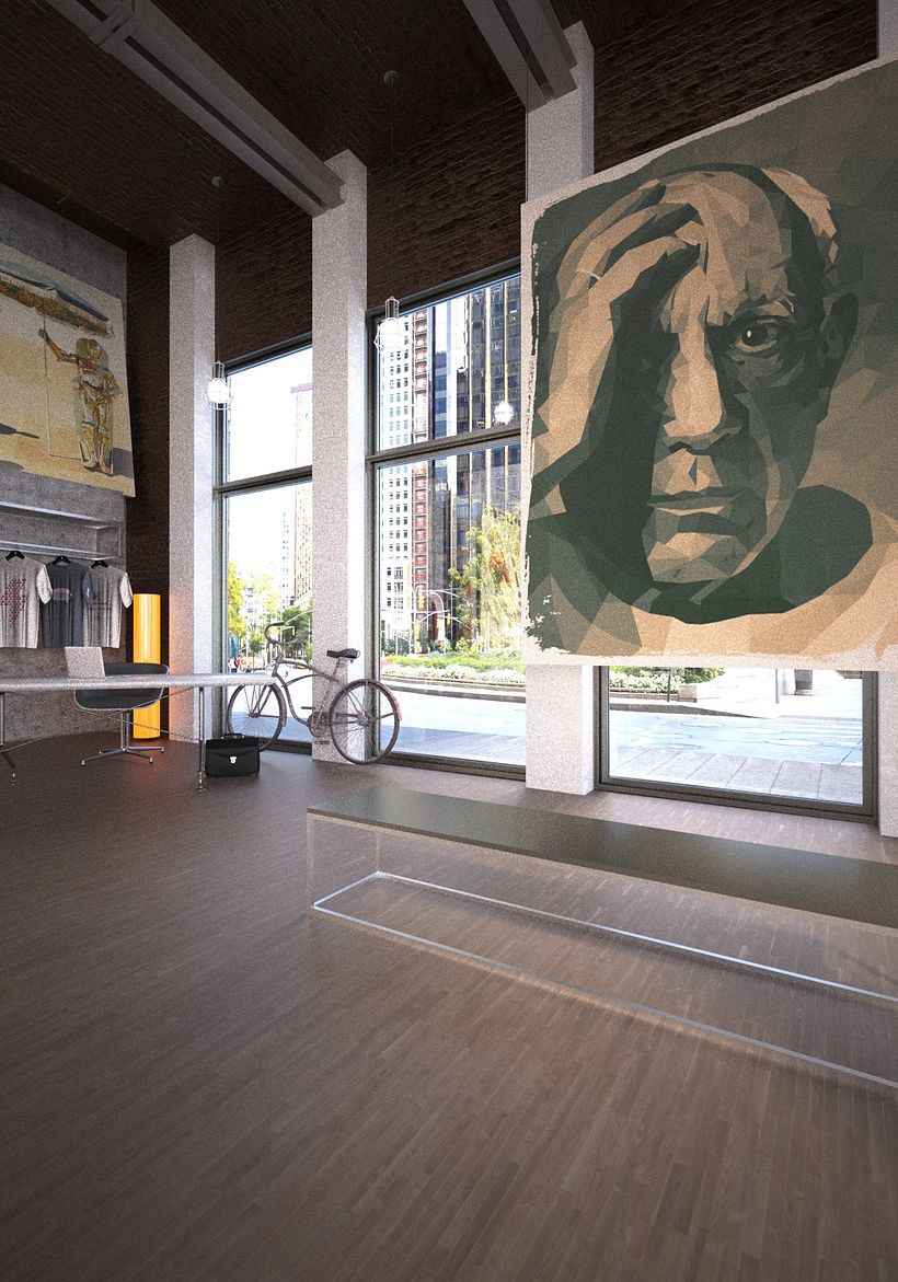 Geometric Exposition Gallery 3D Scene 0