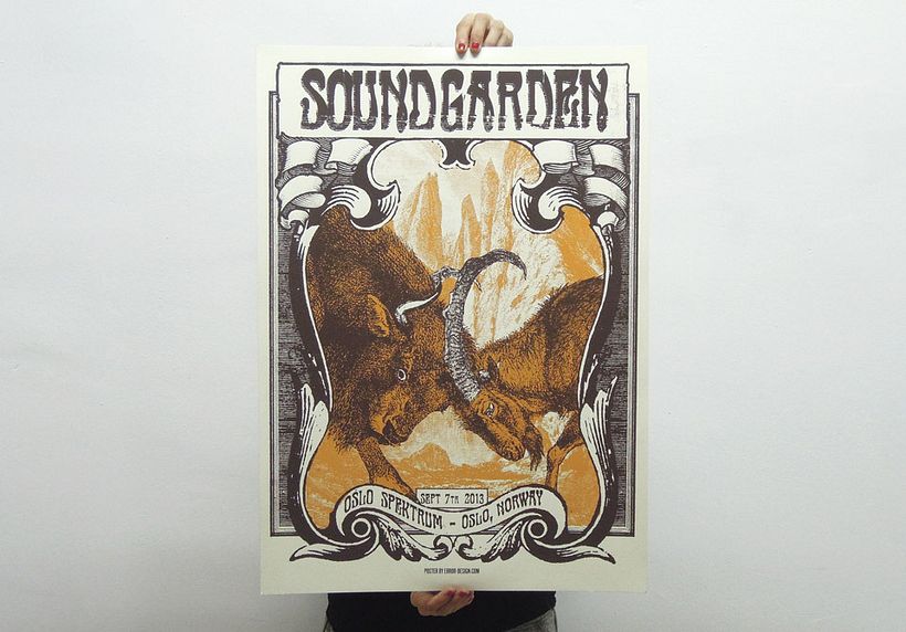 Poster Soundgarden · Proceso serigrafía 2