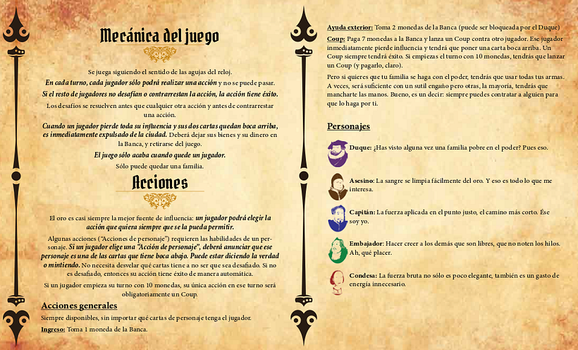Copy del juego de mesa Coup 1
