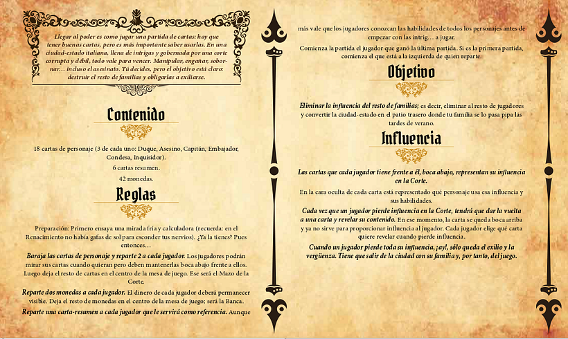 Copy del juego de mesa Coup 2