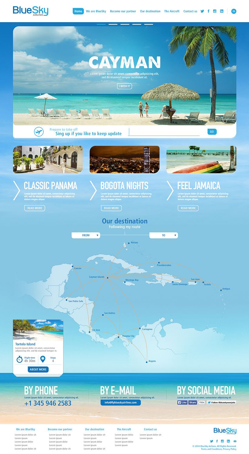 BlueSky Airlines Website 0