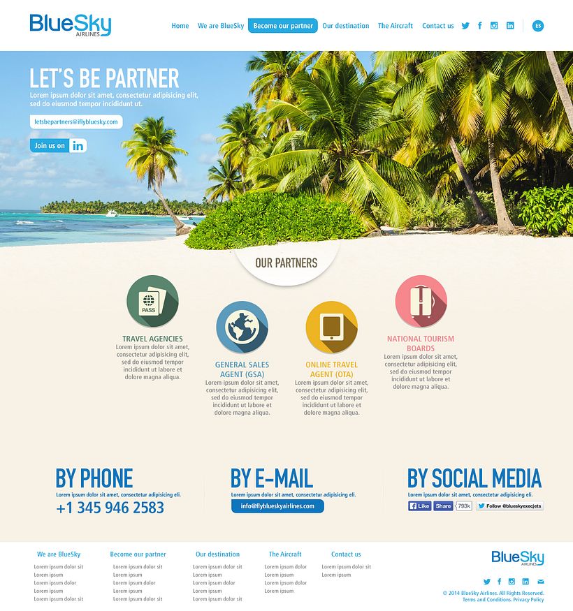 BlueSky Airlines Website 2