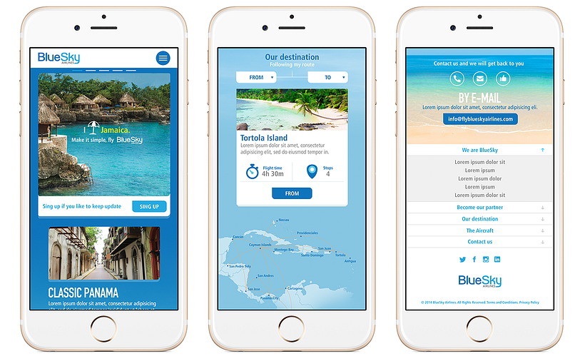 BlueSky Airlines Website 7