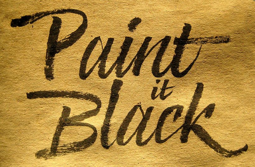 Paint it Black - Caligrafía con Pincel 0