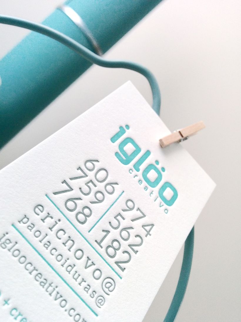 Tarjetas en letterpress para el estudio Iglöo Creativo 2