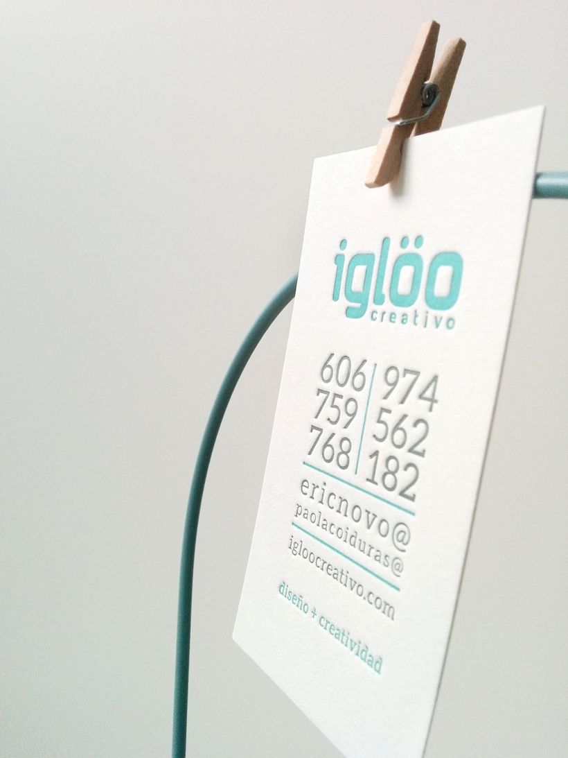 Tarjetas en letterpress para el estudio Iglöo Creativo 5