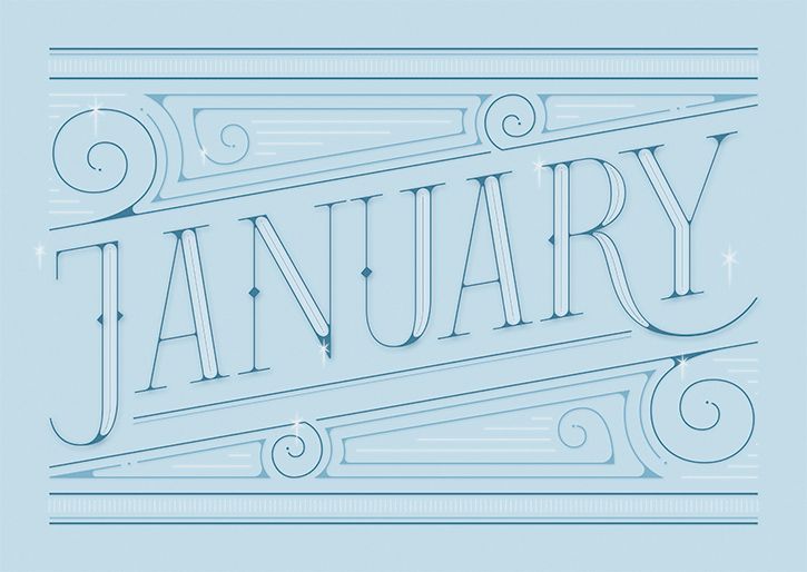 January | Lettering works 0