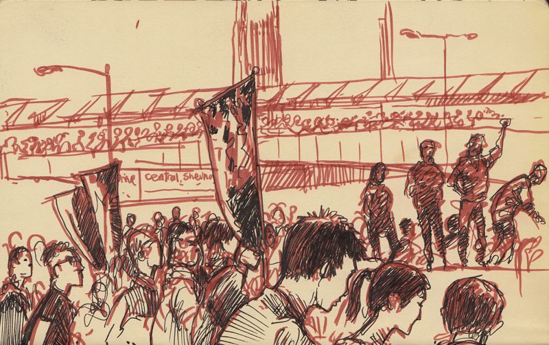 Dibujando "Occupy Central" en Hong Kong 10