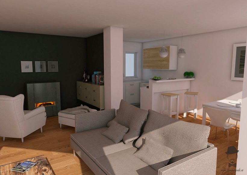 Render Interior - Les Corts -1