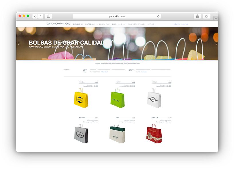 Custom your packaging - e-commerce 0