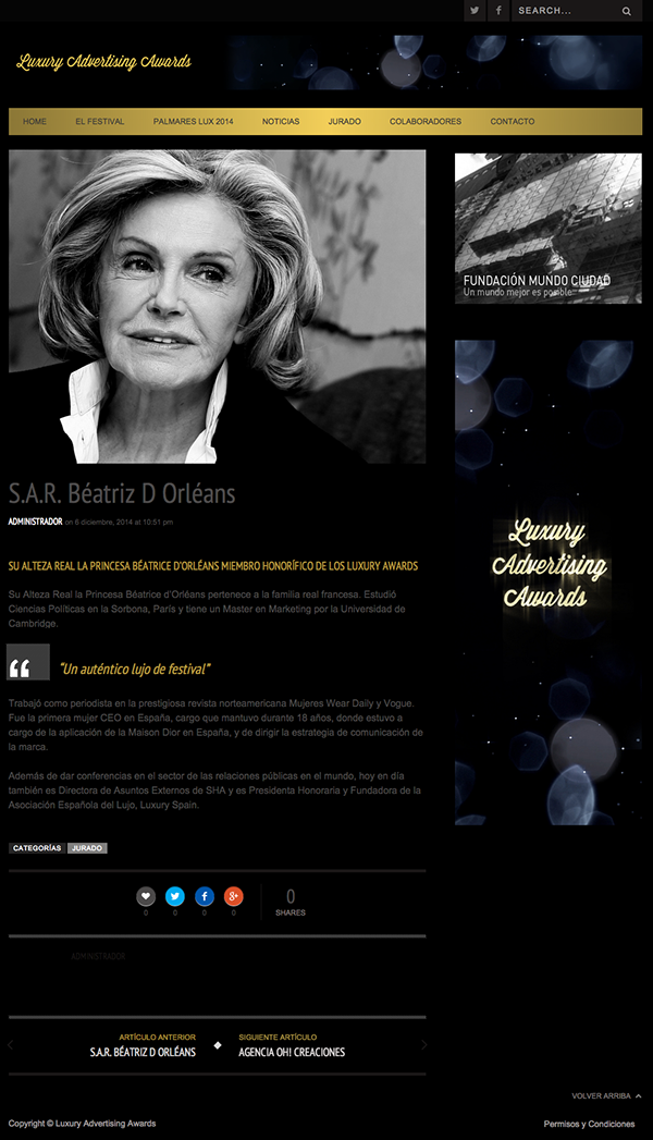 Luxury Advertising Awards Web 3