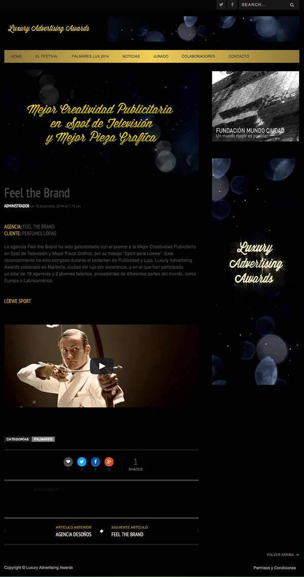 Luxury Advertising Awards Web 5