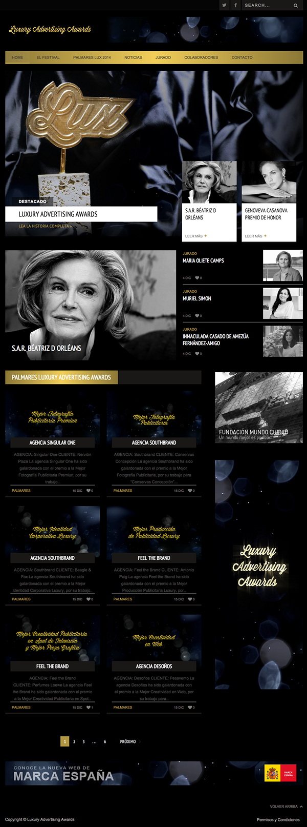 Luxury Advertising Awards Web 1