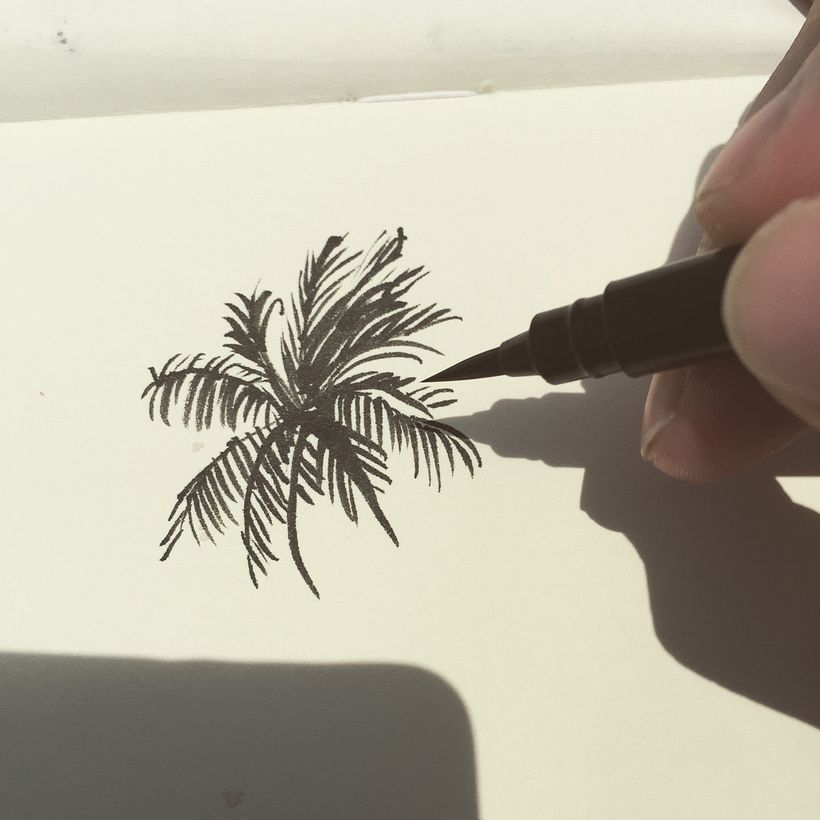 Pincel y tinta en la playa 2
