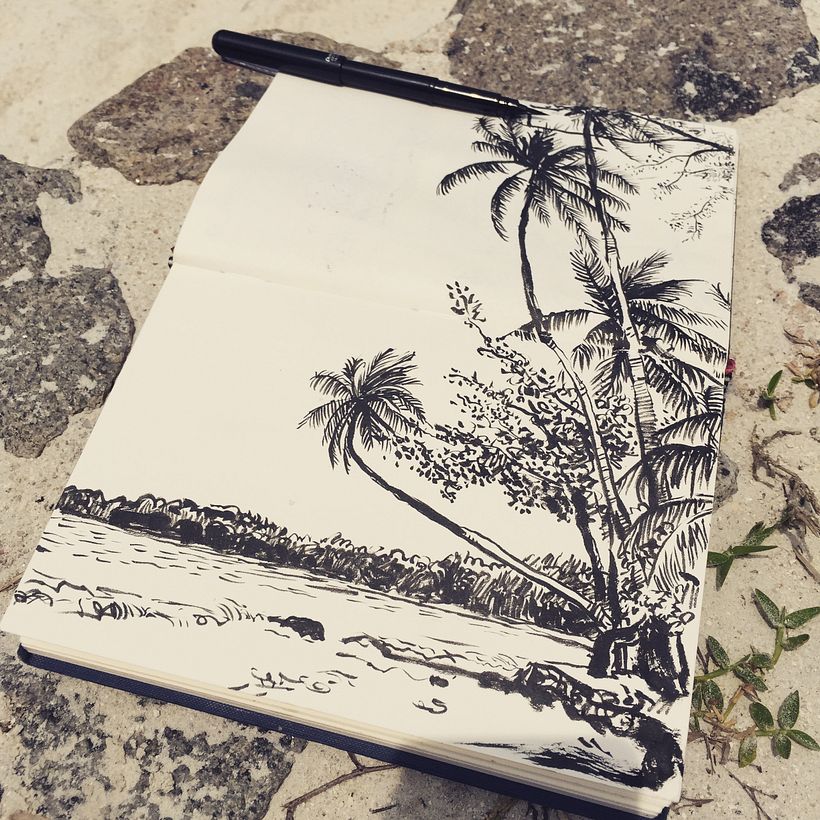 Pincel y tinta en la playa 5