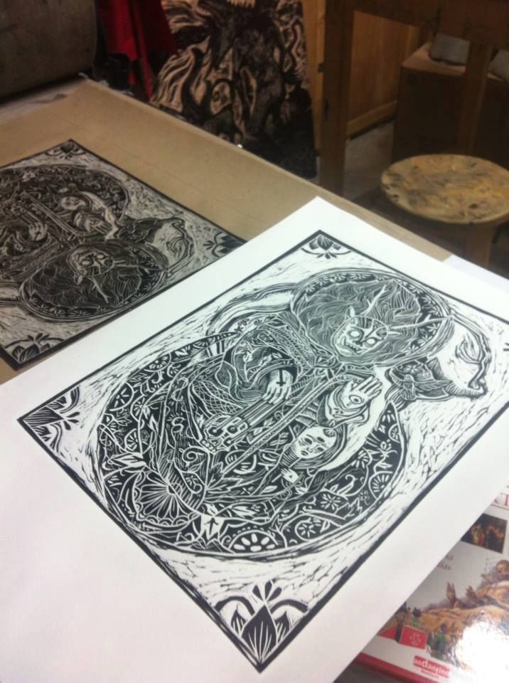 un poco de grabado y bocetos a mano  0