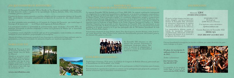 Cartel y folleto curso música 4
