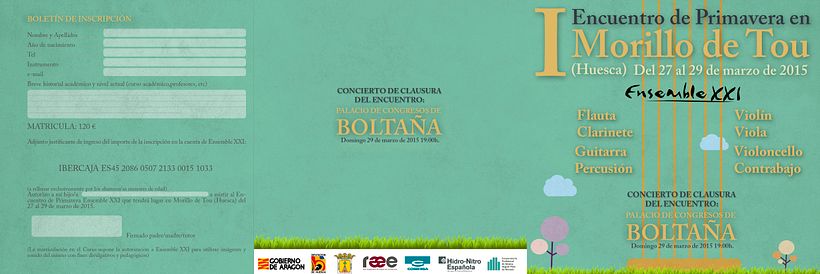 Cartel y folleto curso música 3